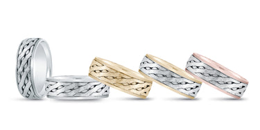 7mm Heavy Weight Mens Band – Radiant Lab Diamond Men's Band in 18K Gold | Just Brilliant