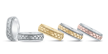 7mm Heavy Weight Mens Band – Radiant Lab Diamond Men's Band in 18K Gold | Just Brilliant