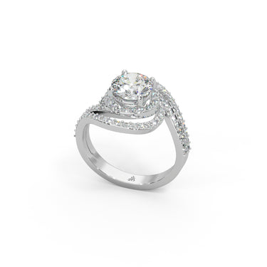 Opulent Grace Ring by Just Brilliant – 2.5ct lab diamond pavé ring in 18K white gold