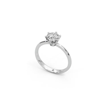 Elegant Solitaire Engagement Ring by Just Brilliant – lab-grown diamond ring in 18K white gold