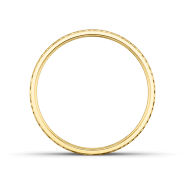 Just Brilliant Hammered Band in 18K Yellow Gold, profile