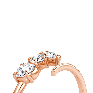 Just Brilliant Cosmos ring, rose gold color, detail view