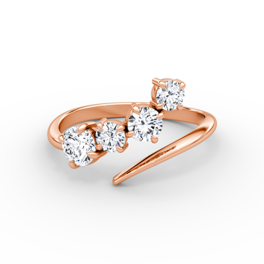 Just Brilliant Cosmos ring, rose gold color, front view