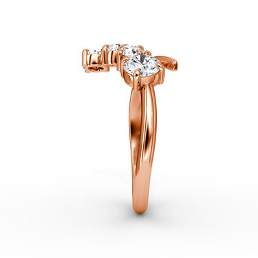 Just Brilliant Cosmos ring, rose gold color, side view