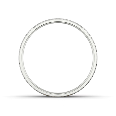 Just Brilliant Hammered Band in 18K White Gold, profile