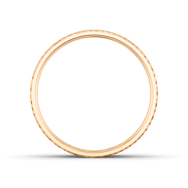 Just Brilliant Hammered Band in 18K Rose Gold, profile