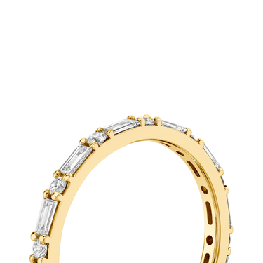 Just Brilliant alternating shapes band, detail