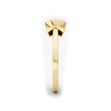 Arrow Cuff diamond ring, 0.50Ct / Round Brilliant, 18K Yellow Gold, side view