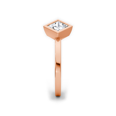 Just Brilliant arrow cuff ring, rose gold, side view.