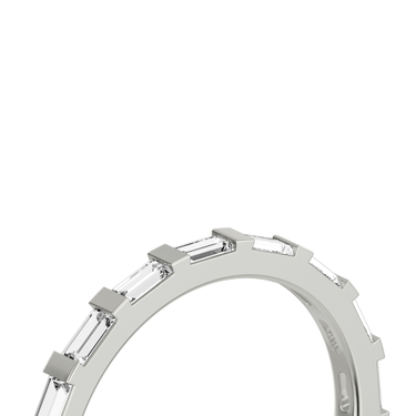 Just Brilliant Baguette Bar Band, 18K White Gold, detail