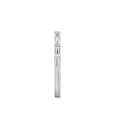 Just Brilliant Baguette Bar Band, 18K White Gold, side