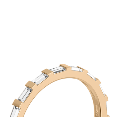 Just Brilliant Baguette Bar Band, 18K Rose Gold, detail