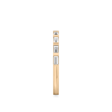 Just Brilliant Baguette Bar Band, 18K Rose Gold, side