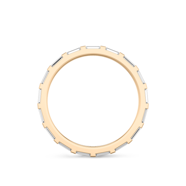Just Brilliant Baguette Bar Band, 18K Rose Gold, profile