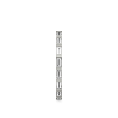Just Brilliant Baguette Bar Band, 18K White Gold, side
