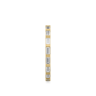 Just Brilliant Baguette Bar Band, 18K Yellow Gold, side