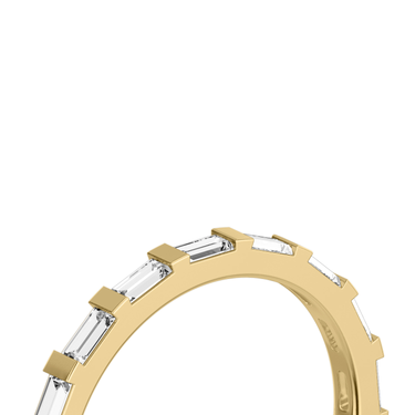 Just Brilliant Baguette Bar Band, 18K Yellow Gold, detail