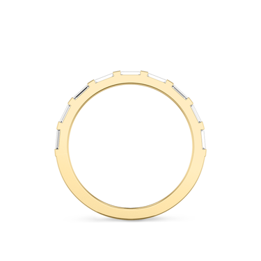 Just Brilliant Baguette Bar Band, 18K Yellow Gold, profile