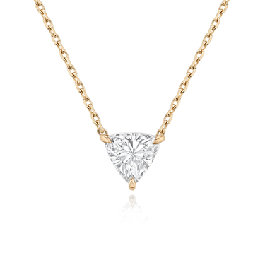 Solitaire Necklace in rose gold, front view