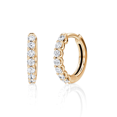 Just Brilliant Eternity Hoop in 18K Rose Gold, front view