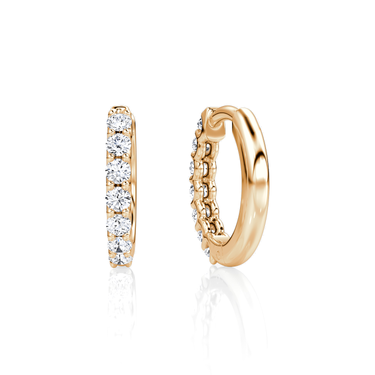 Just Brilliant Eternity Hoop in 18K Rose Gold, back view