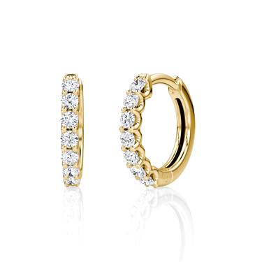 Just Brilliant Eternity Hoop in 18K Yellow Gold, front view