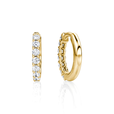 Just Brilliant Eternity Hoop in 18K Yellow Gold, back view