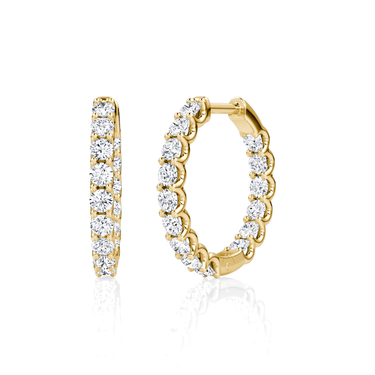 Just Brilliant Eternity Hoop in 18K Yellow Gold, front view