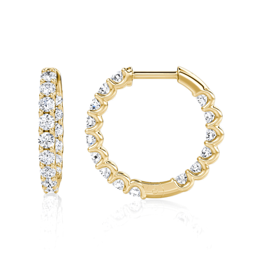 Just Brilliant Eternity Hoop in 18K Yellow Gold, side view