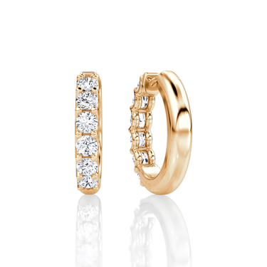 Just Brilliant Eternity Hoop in 18K Rose Gold, back view