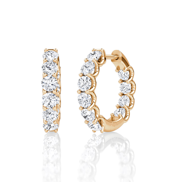 Just Brilliant Eternity Hoop in 18K Rose Gold, front view
