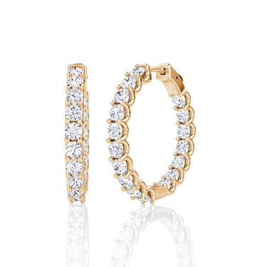 Just Brilliant Eternity Hoop in 18K Rose Gold, front view
