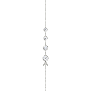 Arrow Station Bracelet — 18K White Gold — detail