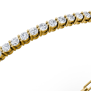 Just Brilliant Paperclip Tennis Bracelet in 18K Yellow Gold, detail view