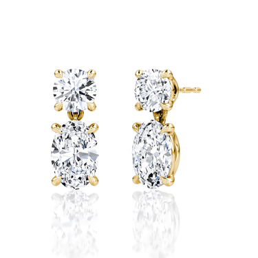 Signature Drop Earring — Yellow Gold — front view