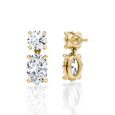 Signature Drop Earring — Yellow Gold — back view