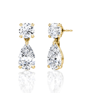 Signature Drop Earring — Yellow Gold — front view