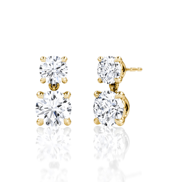 Signature Drop Earring — Yellow Gold — front view