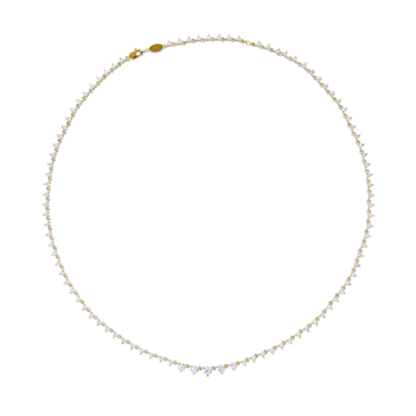 Just Brilliant Infinity Linked Tennis Necklace, 18K yellow gold, top additional view.