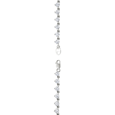 Just Brilliant Infinity Linked Tennis Necklace, 18K white gold, closure view.