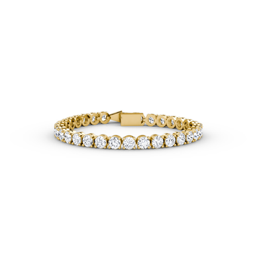 Classic Tennis Bracelet in yellow gold — alternate front view