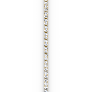 Classic Tennis Bracelet in yellow gold — straight detail view