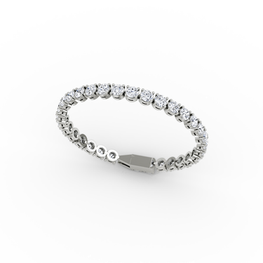 Classic Tennis Bracelet in white gold — upright view