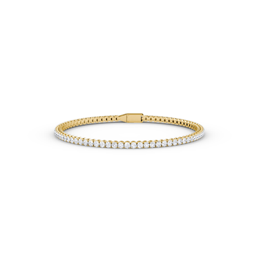 Classic Tennis Bracelet in yellow gold — front view