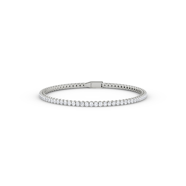 Classic Tennis Bracelet in white gold — front view
