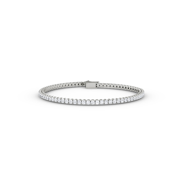 Classic Tennis Bracelet in white gold — alternate front view