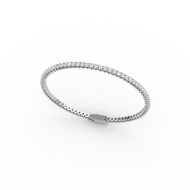 Classic Tennis Bracelet in white gold — upright view