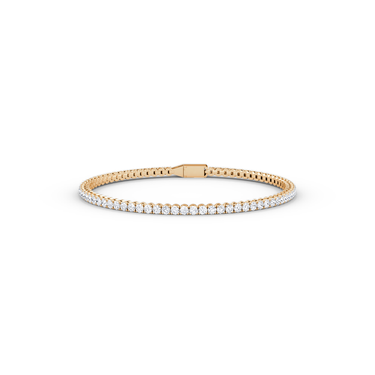 Classic Tennis Bracelet in rose gold — front view