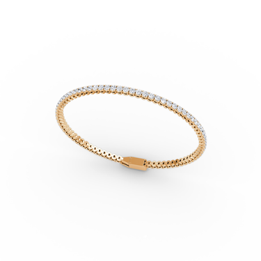 Classic Tennis Bracelet in rose gold — upright view
