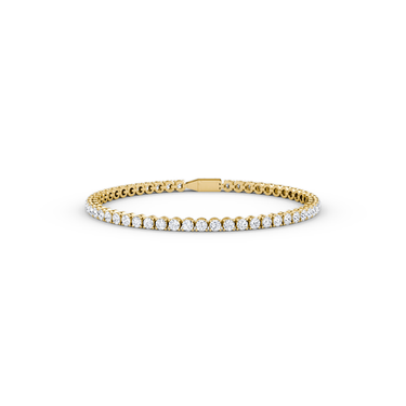 Classic Tennis Bracelet in yellow gold — front view
